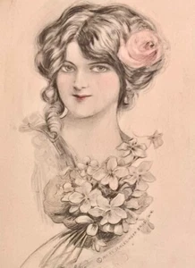 8 Vintage Ladies Postcard Collection Pittsburgh, PA Bank Girlie Women Fancy Hats - Picture 1 of 10