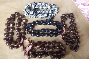 5 kukui nut leis- excellent condition !-enlightenment & protection - Picture 1 of 24