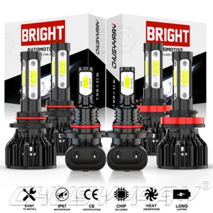 6Pcs 9005+H11+9145 Combo LED Headlight High Low Beam+Fog Light Bulbs 6000K White - Picture 1 of 16