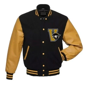 Letterman Vanderbilt University Black and Gold Varsity Jacket - Picture 1 of 4