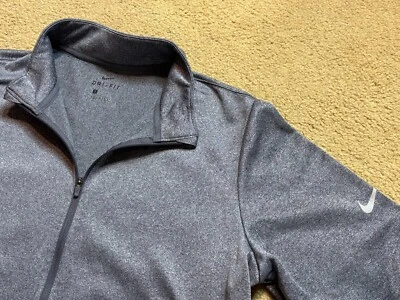 Nike Therma FIT Cremallera Completa Polar Cuello Chaqueta de Pista Calentamiento Para Hombre Gris Pequeña Foto 1 de 4