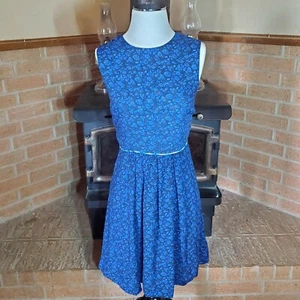 Nuevo con etiquetas Vestido MATILDA JANE Violetas Azul Hasta la Rodilla Sin Mangas Talla 4 - Imagen 1 de 4