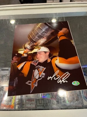 FOTO FIRMADA 8X10 POR MARIO LEMIEUX PINGÜINOS DE PITTSBURGH AUTENTICACIÓN GREG TUCKER Foto 1 de 2