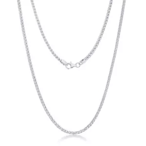 Silver 2.5mm Diamond-Cut Franco Chain - Rhodium Plated - Picture 1 of 1