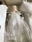 Royal Heirloom Porcelain 17" Sleeping Christening( Gown ) Baby Doll W/Pillow/Box