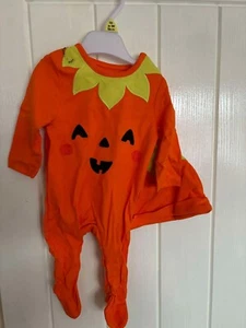 Halloween Orange Pumpkin Babygro with hat 0-1m BRAND NEW FREE POSTAGE - Picture 1 of 1