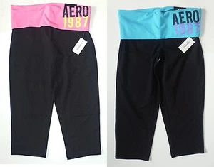 Womens AEROPOSTALE Aero 1987 Knit Yoga Capris Capri Pants NWT #9492 - Picture 1 of 5