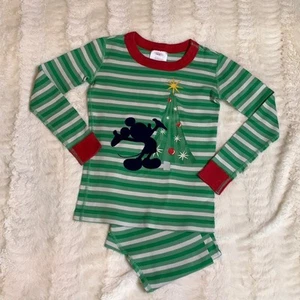 Hanna Andersson Disney Mickey Mouse Christmas pajamas size 110 or 5 - Picture 1 of 5