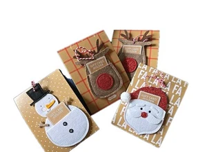 4 Mud Pie Geschenkkartenhalter, Weihnachtsmann, Rentier, Schneemann, 4 - Bild 1 von 4