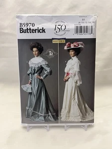 Butterick B5970 History Edwardian Walking Skirt Ruffled Top Sewing Pattern 8-16 - Picture 1 of 3
