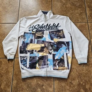 Y2K Ecko Unltd Sweatshirt Zip Up Graffiti Spray Paint Streetwear Size XL Jacket - Picture 1 of 14