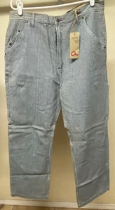 New With Tags Vintage A.P.CO. apco a.p.c.o. Striped Carpenter Pants 36W x 32L - Picture 1 of 11