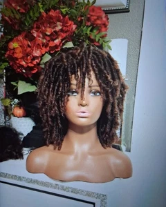 Thick Dreadlock Twist Wig Locs Wig Brown Wig Medium Length Dreads - Picture 1 of 6