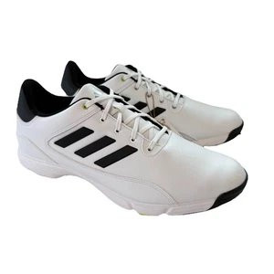adidas Golflite Mens Golf Shoes White / Black Size UK 10 New - Picture 1 of 6