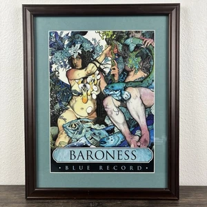 Baroness Blue Schallplatte Vinyl Poster Tour 16” x 20” gerahmt Musik Konzert Kunst - Bild 1 von 19