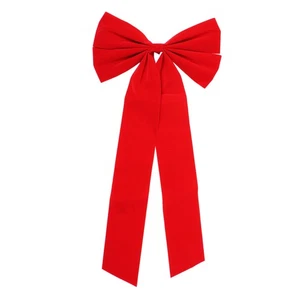Northlight 12" x 24" Red 4-Loop Velveteen Christmas Bow Decoration - Picture 1 of 3