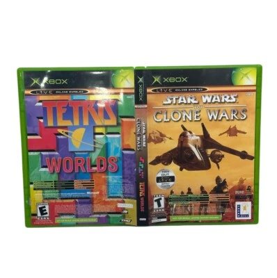 Star Wars: The Clone Wars/Tetris Worlds (Microsoft Xbox, 2001) Complete & Tested - Image 1 of 4