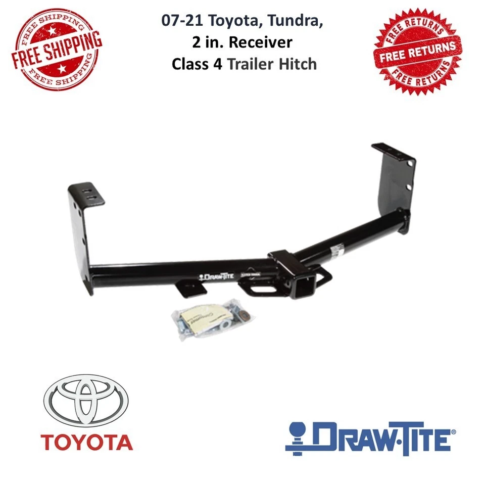 Enganche de remolque Draw-Tite 75527 clase IV, 2 pulgadas Receptor compatible con Toyota Tundra 07-21 Foto 1 de 4