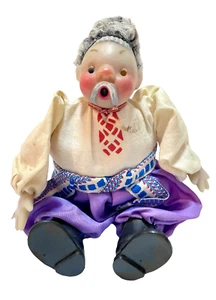 1960's Russian USSR Kykna Folk Art Plastic Cloth Dancer Male Doll Kitschy 5.5" T - Picture 1 of 10