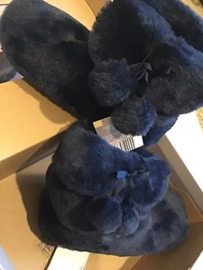 Serra ciabatte donna stivaletti taglia 5/6 peluche blu navy nuove con scatola - Foto 1 di 6