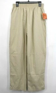 Landau Damen hellbraun gestreckte Taille gerades Bein Schrägstrich Tasche klassische entspannte Hose L - Bild 1 von 5