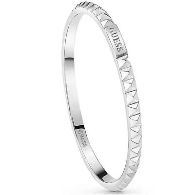 Bracciale Da Donna Guess Hoops UBB84060-S Bangle Di Colore Argento Con Borchie - Immagine 1 di 3