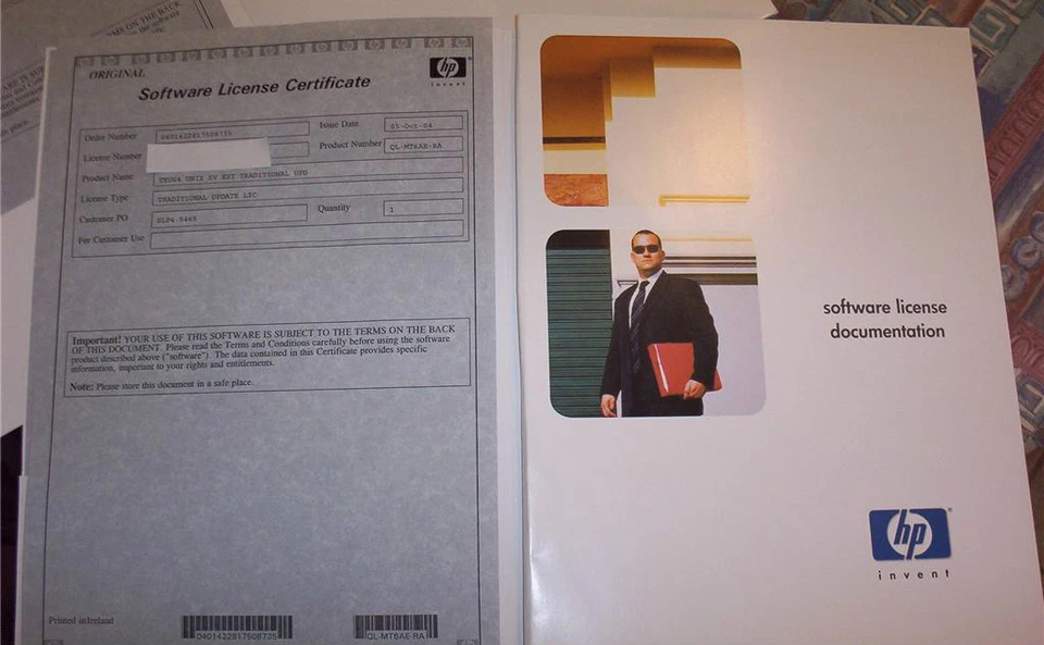 HP DEC QL-MT6AE-RA Tru64 UNIX SV WXT Traditional UPDATE License - Image 1 of 1