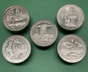 2018 S GEM PROOF LIKE 5 QUARTER SET - AMERICA THE BEAUTIFUL - Picture 1 of 3