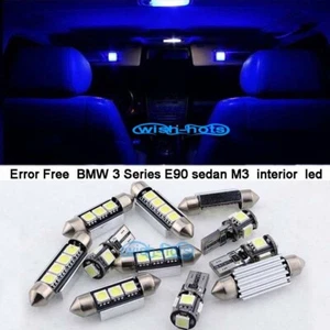17X 10000K Blue Interior LED lamp Light Kit For 06-12 BMW 3 Series E90 sedan M3 - Picture 1 of 8