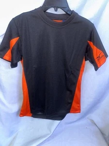 Mizuno High Performance 68960 Shirt schwarz/orange Größe YL Jugend Baseball Golf - Bild 1 von 4