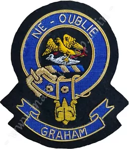 SCHOTTISCHER CLAN WAPPEN ABZEICHEN HANDGESTICKT PATCH - GRAHAM - Bild 1 von 1