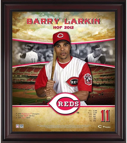 Barry Larkin Cincinnati Reds Framed 15" x 17" Hall of Fame Career Profile Cover