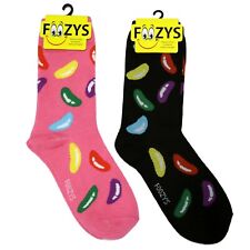 Jelly Beans Candy Colorful Rainbow Flavors Sugar 2 Pairs Foozys Women's Socks 