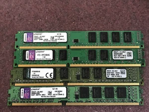 MIXED LOT -- Kingston 16GB (4x4GB) PC3-10600U DDR3 Low Profile Desktop RAM - Picture 1 of 2