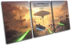 Star Wars Battlefront 2 Bespin Gaming TREBLE CANVAS WALL ART Bild Druck - Bild 1 von 1