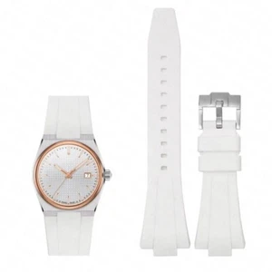 Men Convex Rubber Watch Band Bracelet 12mm Silicone Strap for Tissot PRX T137 - Picture 1 of 18