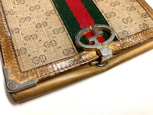 ANTIGUA CARTERA DE CUERO GUCCI AÑOS 70 G.GUCCI PORTER GG HEBILLA CHERIE COLOR ITALIANO - Imagen 1 de 24