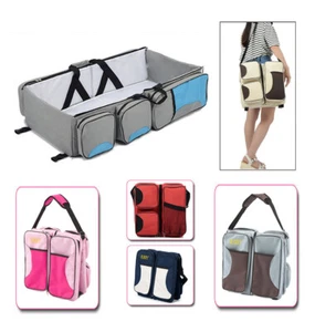 Baby 3 in 1 Portable Bassinet Cot Mummy Travel Bag Diaper Bag and Change Station - Picture 1 of 22