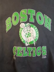 Vintage Boston Celtics Sweatshirt Black Salem Sportswear USA 80s 90sNo Size Tag - Picture 1 of 8