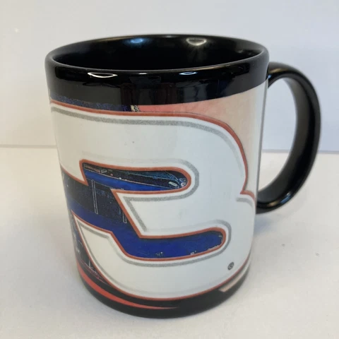 Vintage Dale Earnhardt Sr. Coffee Mug Black Ceramic NASCAR Cup #3 (g7) Cover