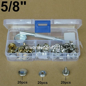 Boot Abdeckung/Überdachung Beschläge Druckknopf Edelstahl Leinwand zu 5/8" Schraube Kit Werkzeuge - Bild 1 von 7