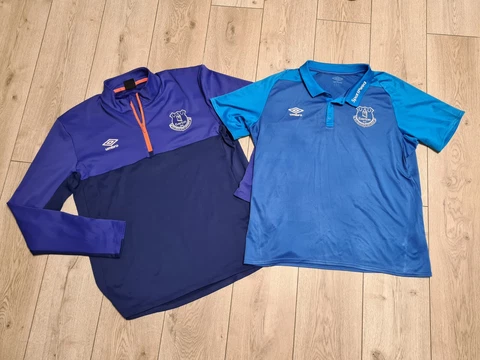 EVERTON 2018 2019 TRAINING FOOTBALL JACKET LONG SOCCER JERSEY POLO szXXL UMBRO Cover