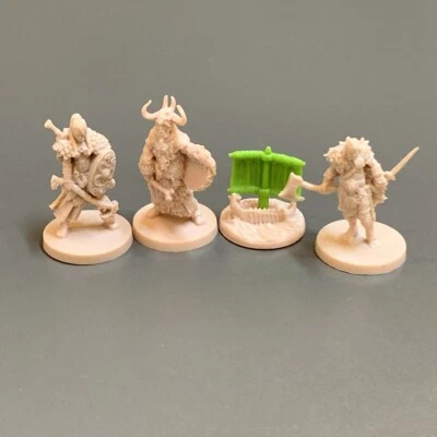Lot 4x Warriors Blood Rage Miniature Board Game Dungeons & Dragons DND Toys - Image 1 of 4