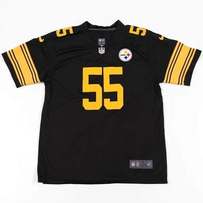 Camiseta deportiva local de los Pittsburgh Steelers Devin Bush para hombre XL Nike cosida en el campo negra Foto 1 de 4