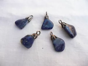 5 pendentifs ou pendants en métal et pierre dure - Imagen 1 de 6