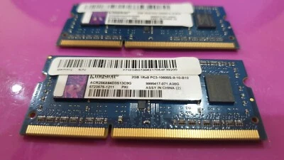 4GB kingston (2x 2gb) RAM MEMORY DDR3-2Rx8 PC3-10600S ACR256X64D3S13C9C (laptop) - Image 1 of 4