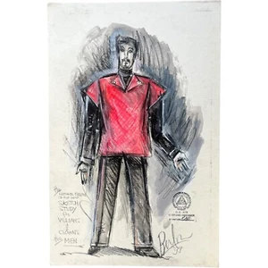 Charles Berliner Costume Designer Illustration Art Study Of Villains Clowns Men - Picture 1 of 5