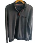 Ted Baker 1/4 Zip Jumper SzXL Dark Grey Cotton Blend Mens Sweatshirt Pullover
