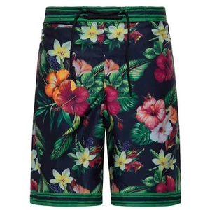 King Kerosin Bañador de Hombres "Tropical Flores" Playa Shorts Moda Baño Verano - Picture 1 of 8