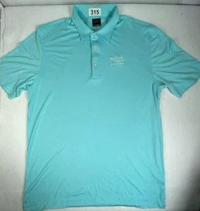 Greg Norman Polo Golf Shirt Mens 2XL Blue Short Sleeve ML75 Microlux Sporty - Picture 1 of 9